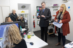 Jacob Rees-Mogg MP toured Curo’s Pathways supported accommodation for young homeless people and listened to colleagues who work with them.