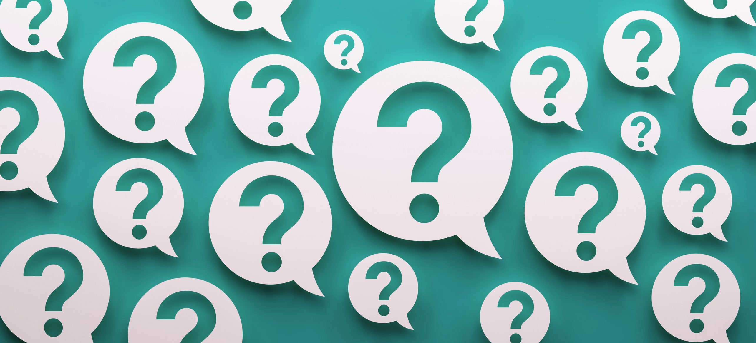 Multiple question mark symbols