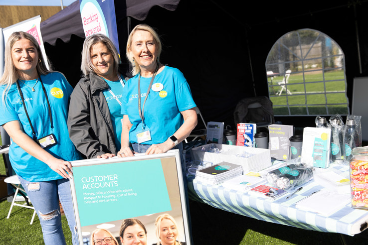 The Customer Accounts team stall