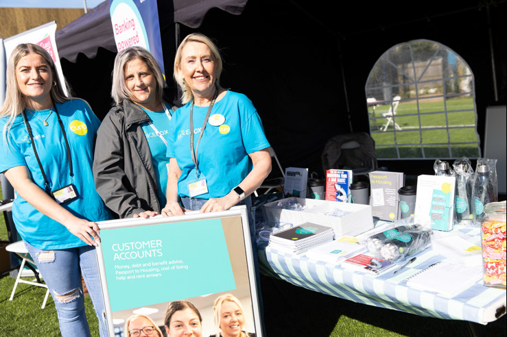 The Customer Accounts team stall