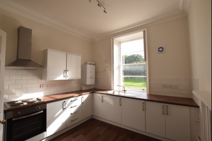 Newly fitted white kitchen