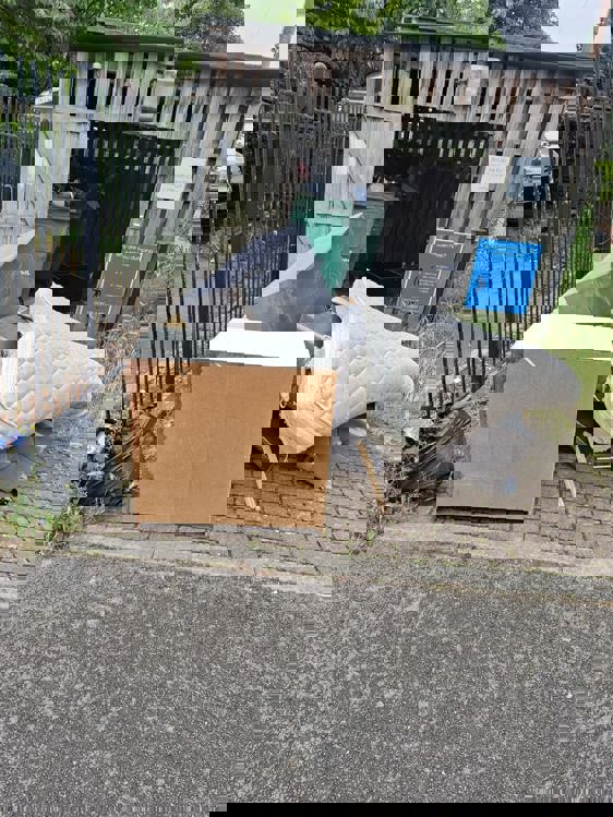 Image showing fly tipping outside the bin store